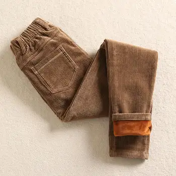 

High Waist Corduroy Harem Pants Women Autumn Winter Plus Velvet Thick Casual Corduroy Llong Trousers Women Warm Sweatpants