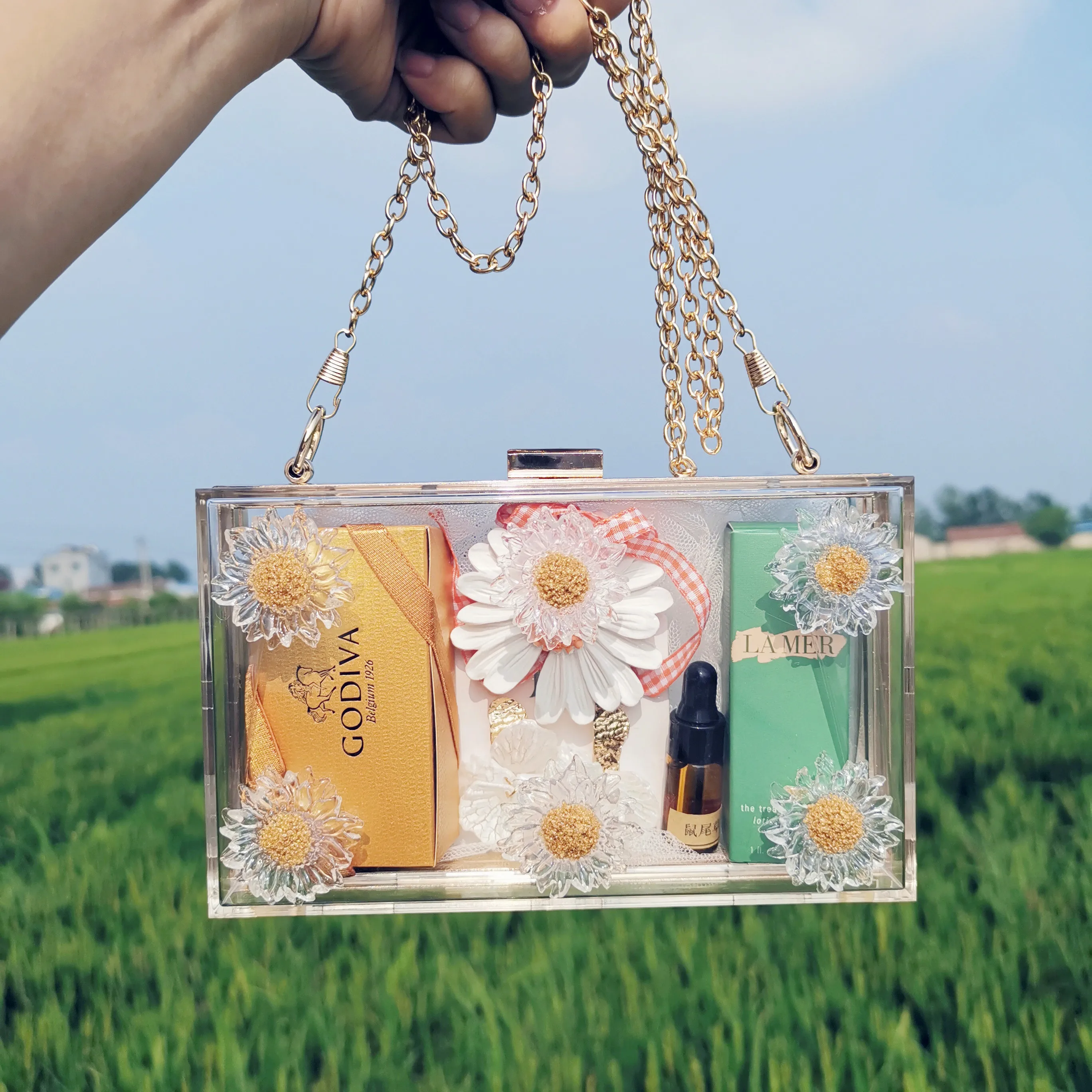 

Transparent Retro Candy Gift Box Packaging Birthday Party Lipstick Cosmetics Packaging Flower Box for Friend Valentine's Day