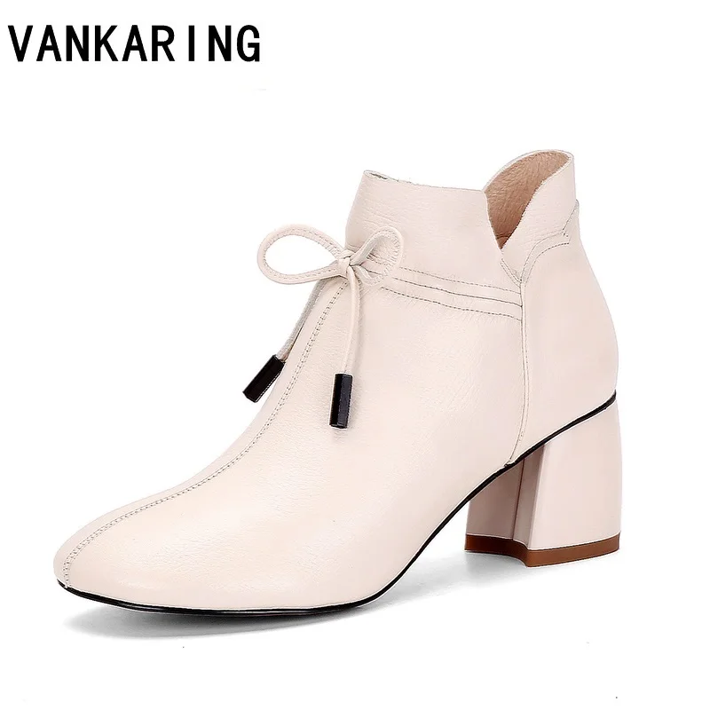 

classic genuine leather high heels women ankle boots office ladies ruffles basic boots party wedding dress women boots black