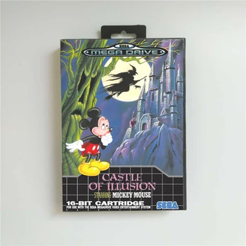 

Castle Of Illusion starring Mickey - EUR Cover With Retail Box 16 Bit MD Game Card for Sega Megadrive Genesis Video Game Console