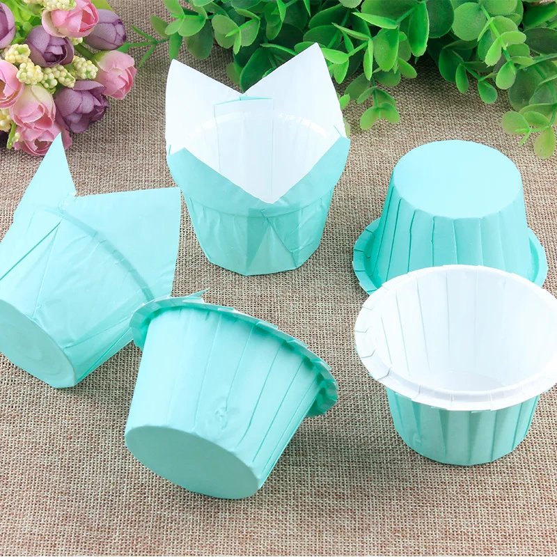 50pcs Cupcake Paper Cups Baking Mold Mini Cake Tools Pastry Molds Paper Cup Bakery Supplies