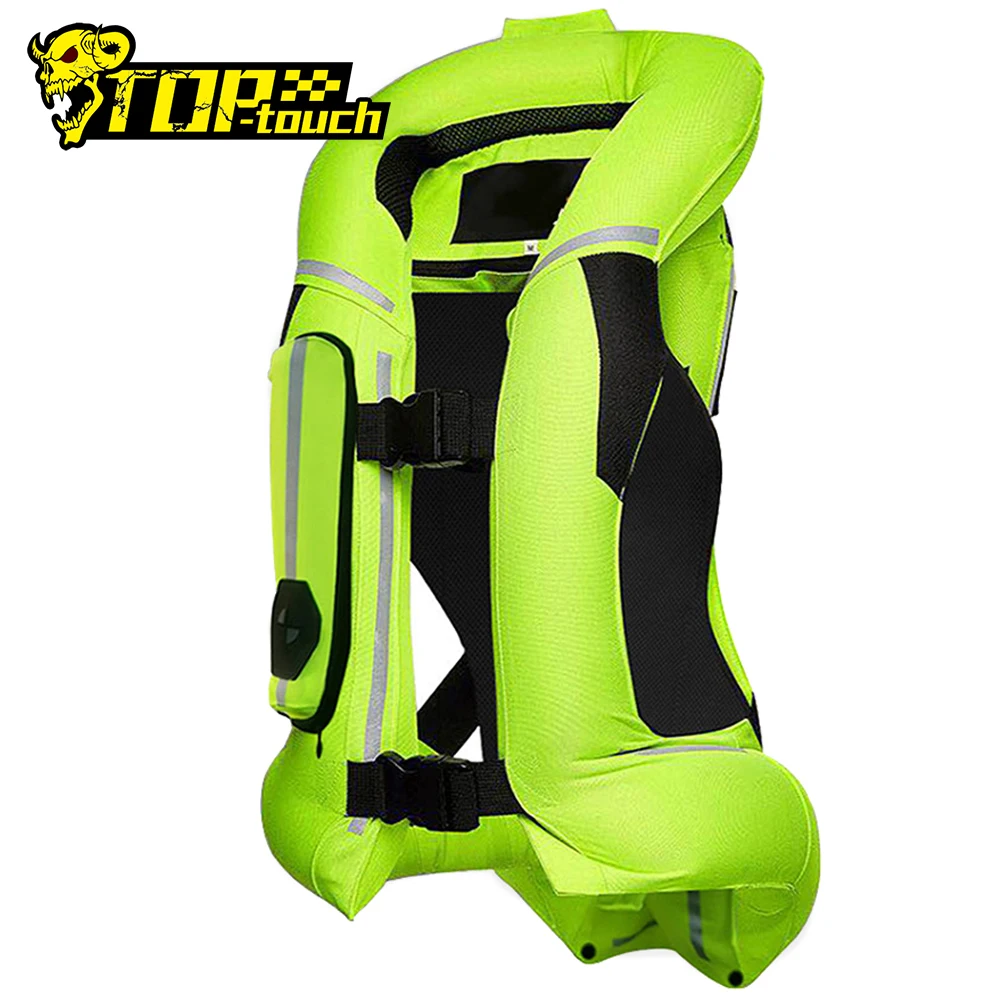 Nuovo Giubbotto Airbag Moto Giacca Moto Riflettente Sistema Airbag Moto Racing Airbag Protettivo Motocross Fluorescente Nero