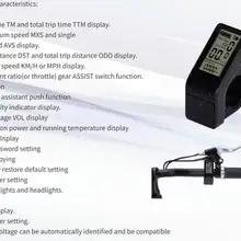 Ebike 24 V 36 V 48 V negro inteligente KT-lcd 4 Панель управления lcd pantalla eléctrica bicicleta piezas para KT управление ador