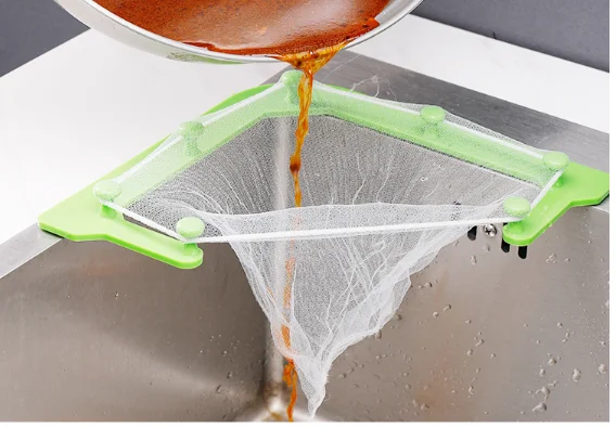 In the net inverted triangle basket kitchen sink drain household leftovers disposable garbage strainer J03