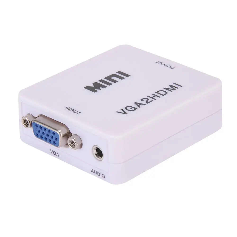 Горячий VGA2HDMI мини VGA к HDMI конвертер с 1080P Аудио адаптер разъем для ноутбука ПК для HDTV проектора