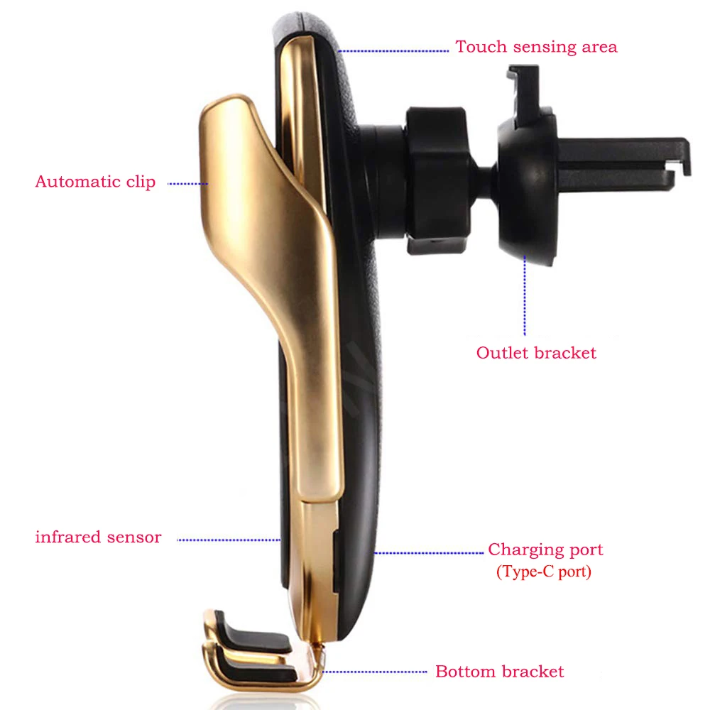 11R2 Automatic Clamp Wireless Car Charge Mount
