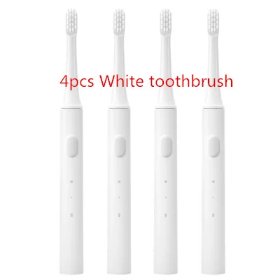 Toothbrush 4pcs Xiaomi Mijia T100 автоматический интеллектуальный водонепроницаемый светильник звуковая электрическая зубная щетка 46 г портативная перезаряжаемая звуковая зубная щетка - Комплект: Toothbrush 4pcs