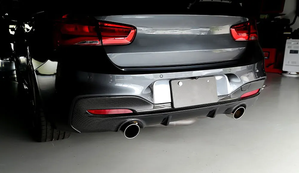 Сухой задний диффузор для губ из углеродного волокна BMW 1 серии F20 M135i M140i M Sport 2016 2018