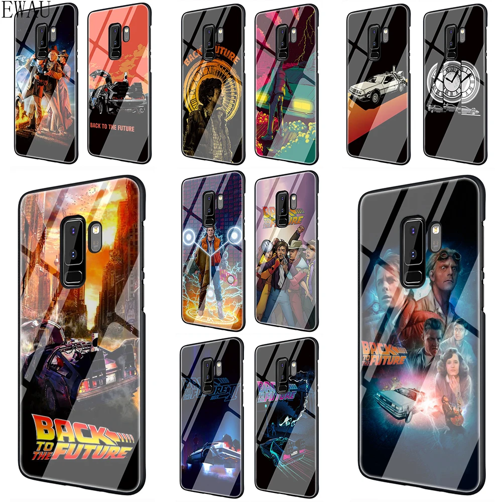 EWAU фильм back to the future закаленное Стекло чехол для телефона для samsung S7 край S8 S9 S10 Note 8, 9, 10, плюс A10 20 30 40 50 60 70