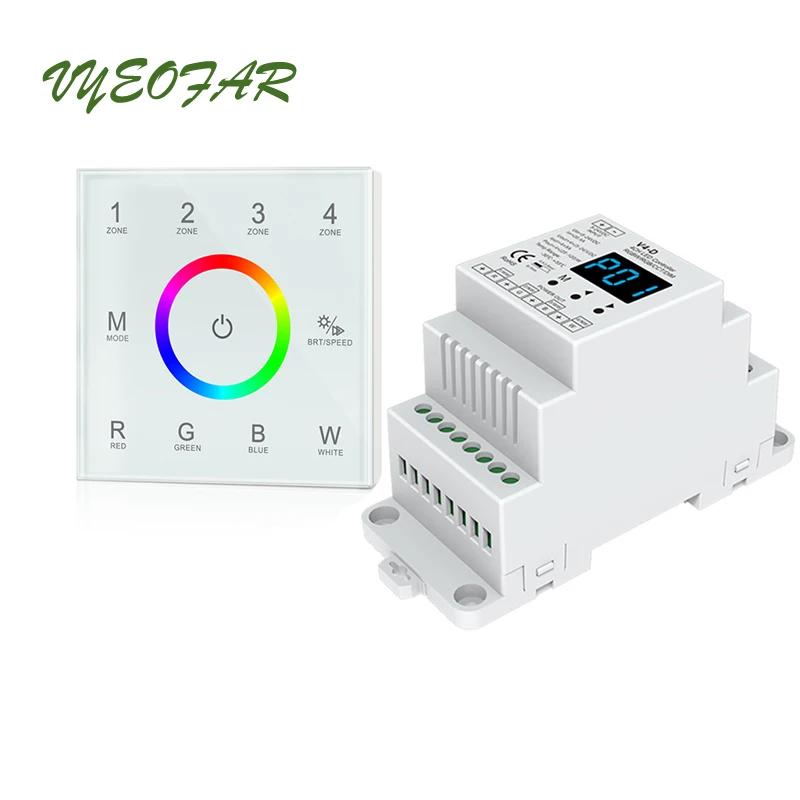 Новый тачскриновый планшетный компьютер от Панель Led RGB/RGBW Управление 100V 240V 4 Zone РФ