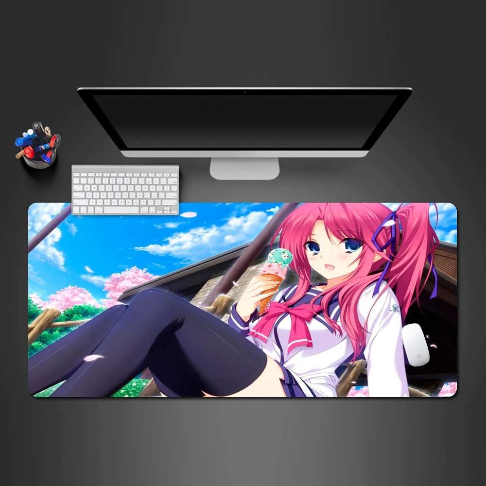 無実少女アニメマウスパッドハイエンドゲームマウスパッド大プレーヤーマウスパッドゲームデスクトップパッドノートパソコンのキーボードビッグ再生マウスパッド Mouse Pads Aliexpress