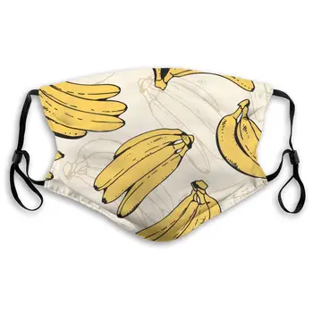 

Bananas Pattern Unisex Anti-Pollution Mask Dust Mask with Filter Mask Black