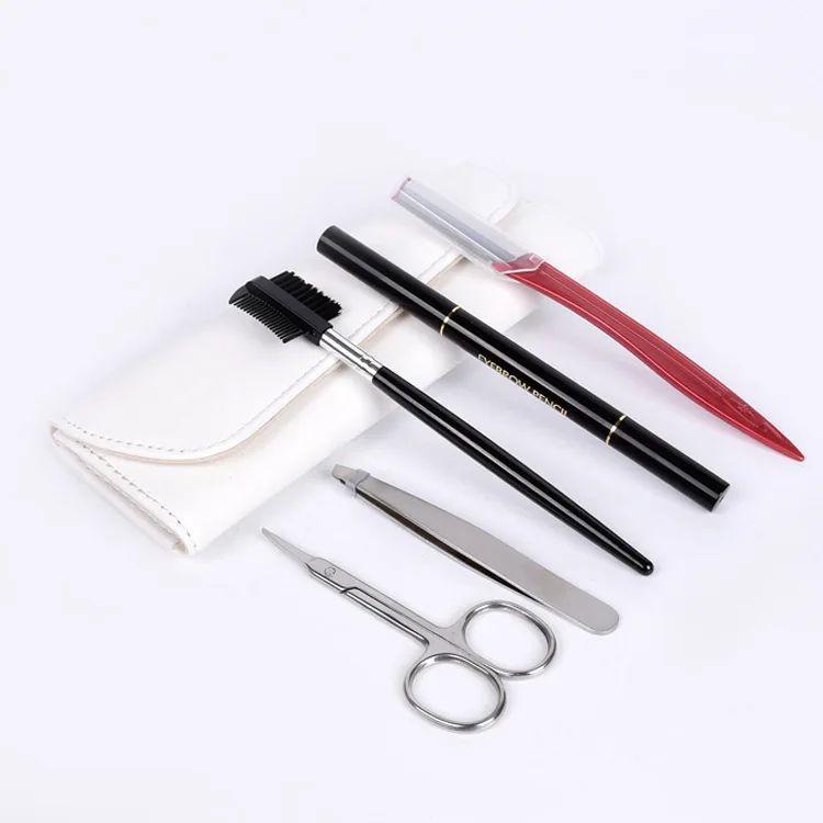 

Ze Eyebrow Thrush Useful Product Set Beginners Women's Full Set Scraping mei mao dao Eyebrow Scissors Makeup Tool Men