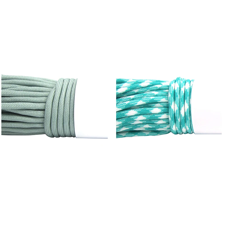 2 Pcs Parachute Rope 7 Strands 550 Pounds 100 Feet: 1 Pcs Blue Lake Camo Parachute Cord& 1 Pcs Silver Gray Parachute Code Rope