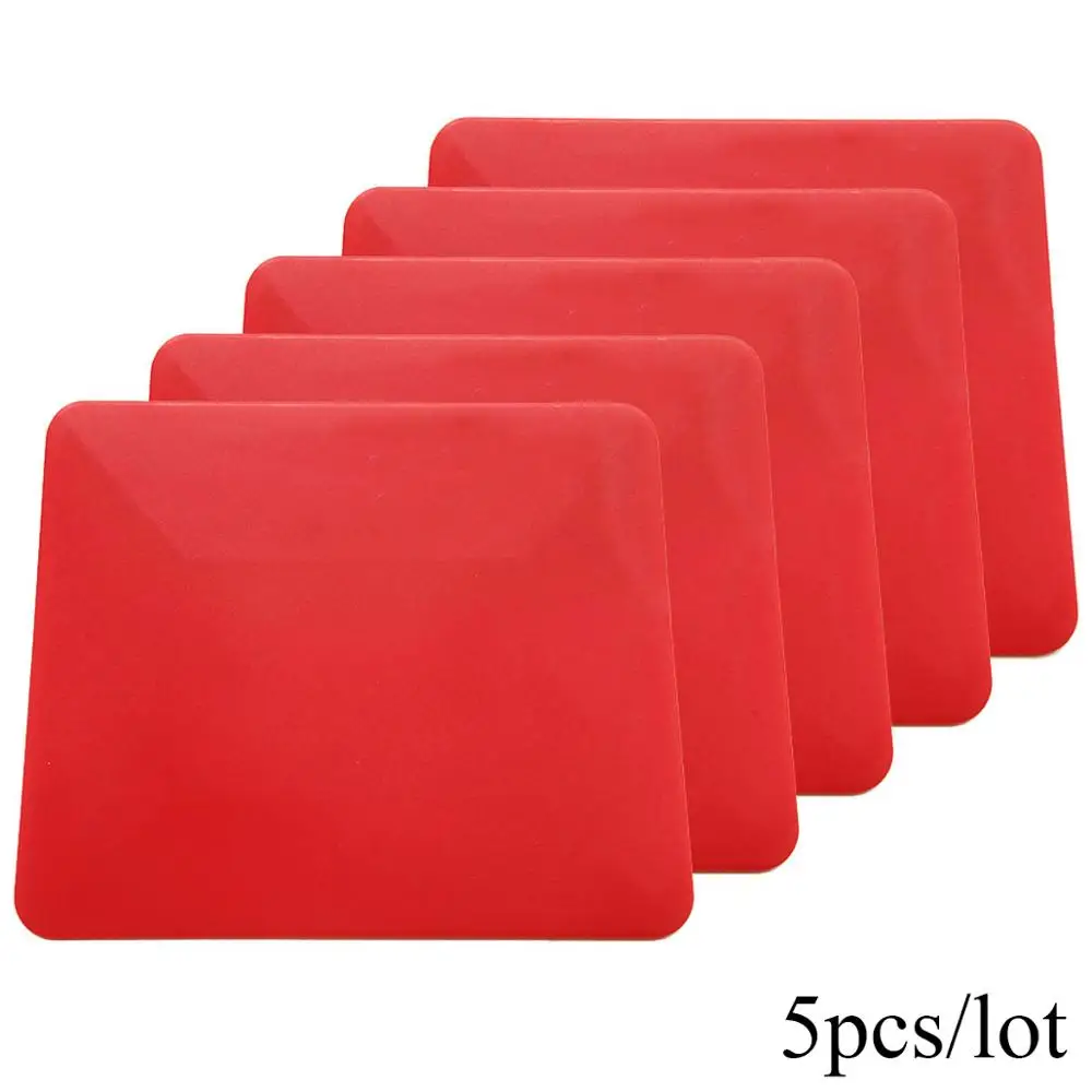 Black Trapezoid Squeegee 5pcs For Installing Car Film Professional Automotive Tool Soft Scraper Window Tint Tools A49