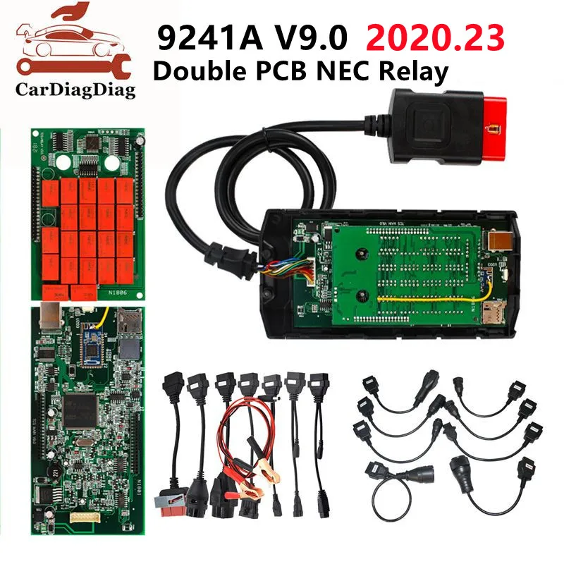 For TCS Pro DS150 9241A V9.0 OBD2 Scanner USB BT Version 2017.R3 Double PCB NEC Relay Multi Cars Trucks Diagnostic Tool | Автомобили и