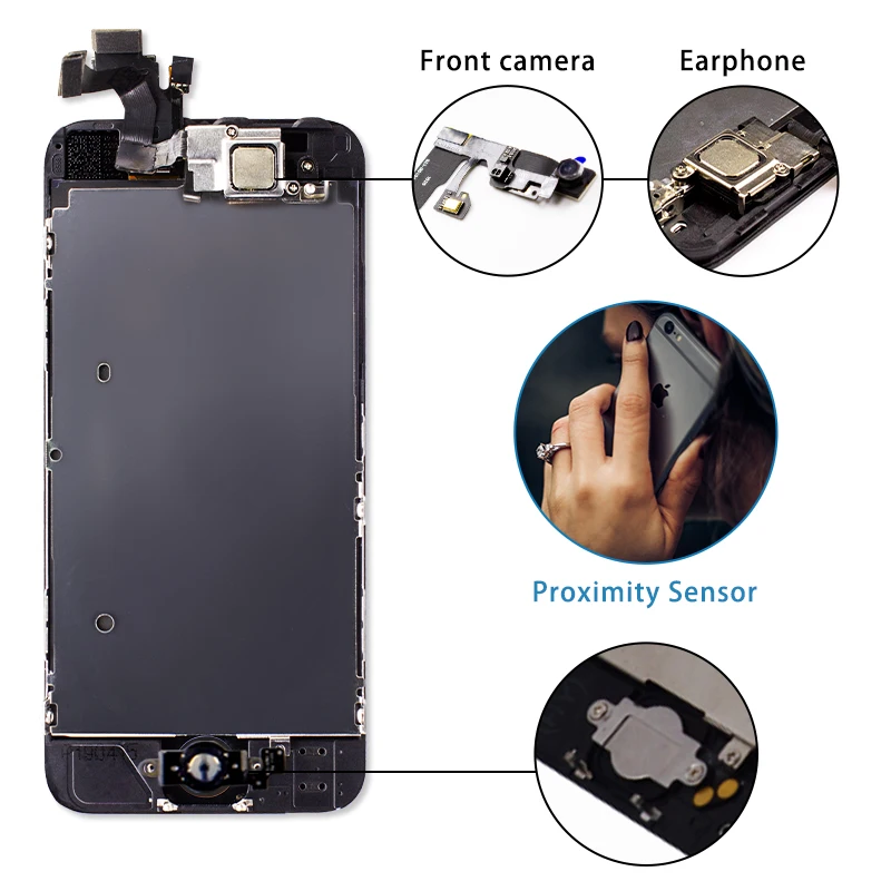 

Ecran Complete LCD for iPhone 5 5c 5s se 6 6s Display Screen Replacement with Front Camera+ Earphone Speaker 3D Screen Digitizer