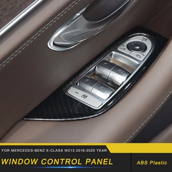 

Car Accessories Window Control Panel Lift Button Trim Sticker Cover Frame Decoration for Mercedes-Benz E-Class W213 2016-2020
