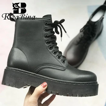 

RIZABINA Woman Short Boots Thick Bottom Woman Ankle Boots Fashion Casual Woman Winter Shoes Footwear Daily Size 36-41