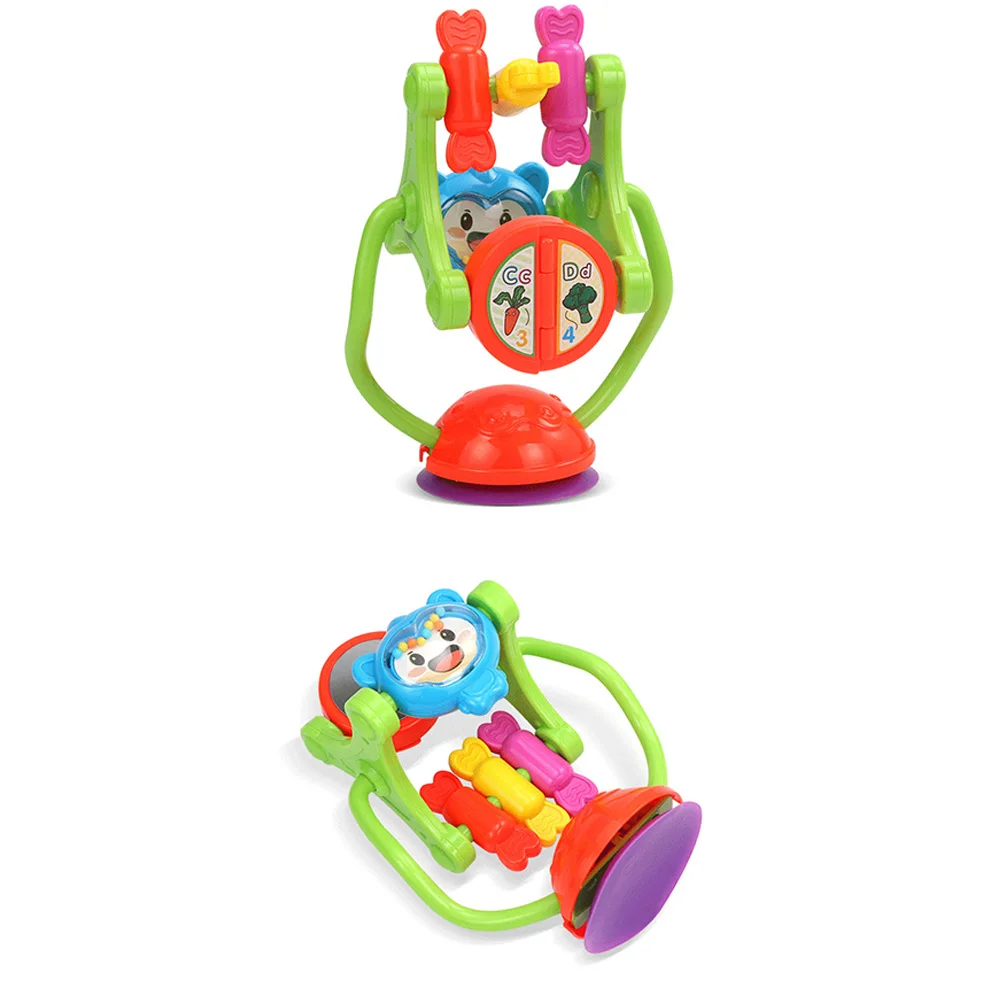 Детские игрушки Трехцветная модель вращающаяся ветряная мельница Noria коляска обеденный стул с присосками Развивающие игрушки для малышей