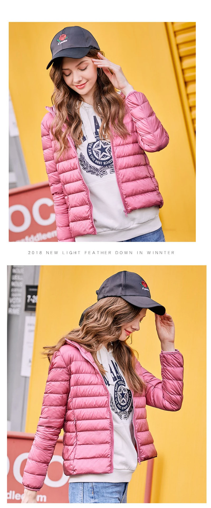 2019 New Hooded Women Jacket Casual Thin Light Ladies Female Jacket Coat Winter Warm with Fur Bomber Jacket Women Clothes (9)
