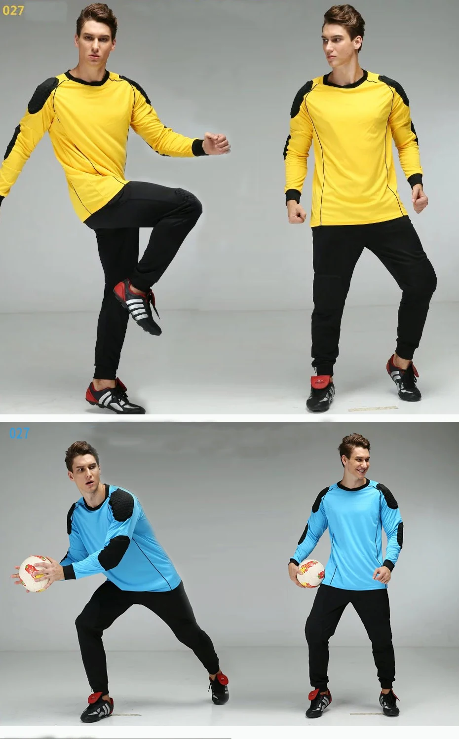 Shinestone взрослый вратарь Джерси набор с длинным рукавом Униформа ...