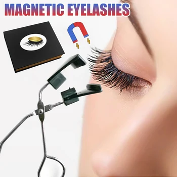 

Eyelashes No Glue Magnetic Lashes Clip Curler with 2 Pairs Eyelashes for Women HJL2019