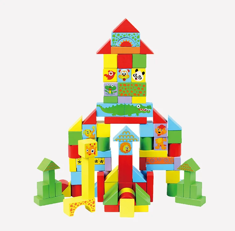 

One Child Bucket 100 Tablets Animal Paradise Building Blocks Educational ENLIGHTEN Assembled Inserted Building Blocks-Processing