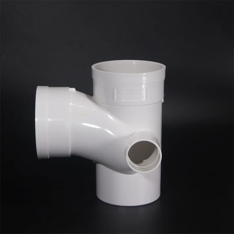 

PVC Inserted Multi-Stone Same Layer Drainage Inserted Multi-Pipe Fitting T-connector Bottom Bracket 110 Prosperity Plastic Facto