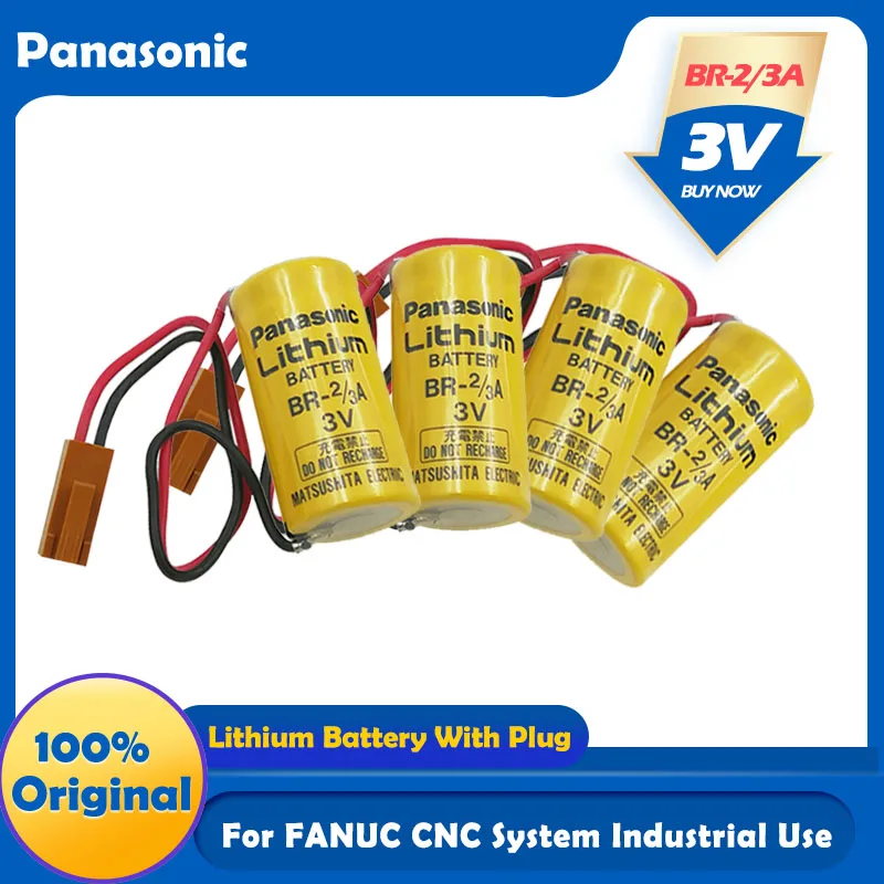 Новые оригинальные литий-ионные аккумуляторы Panasonic BR-2/3A с коричневой вилкой 3 в 1200