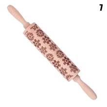 Рождественский тиснение Скалка печенья тесто палочка помадка инструмент выпечки лапши ролик XOA88