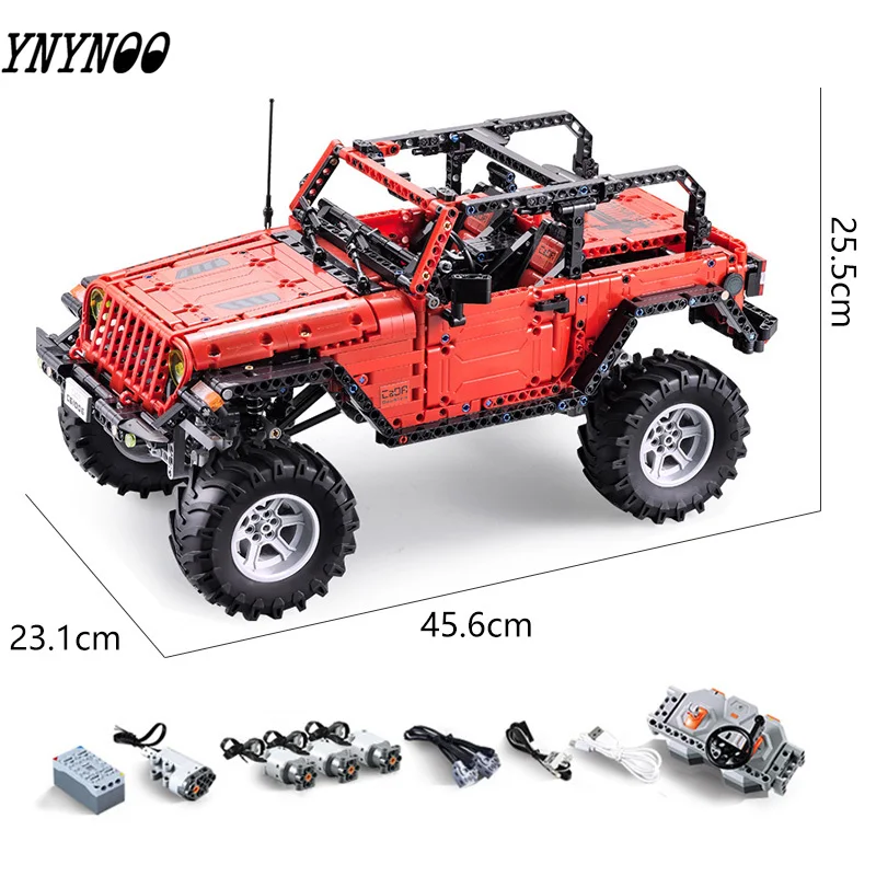 

Remote Control Jeep Wrangler Car Technic Adventurer Building Blocks Compatible legoinglys Set Kids Boys Toys Birthdays Gifts