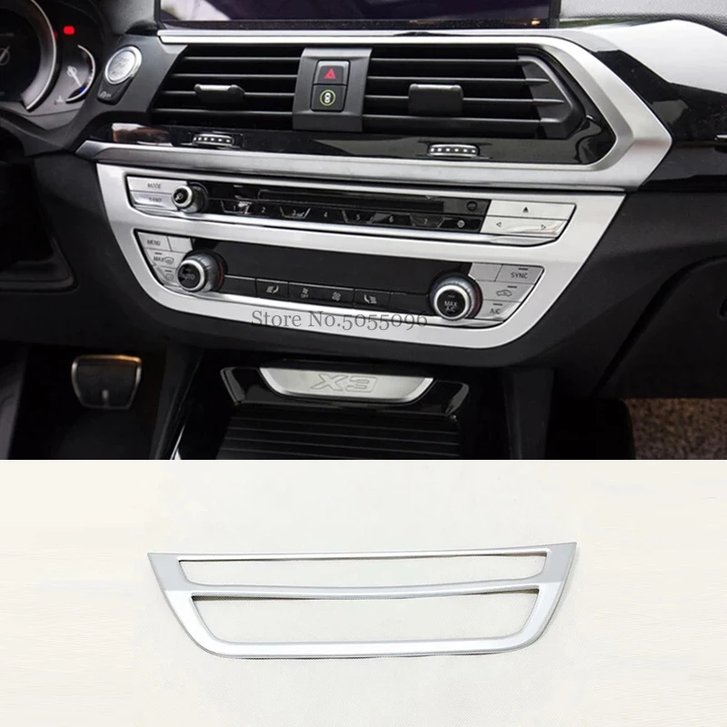 

ABS Matte For BMW X3 G01 2018 2019 Car air conditioner Switch panel Decoration Cover Trim Sticker Car Styling accessories 1pcs