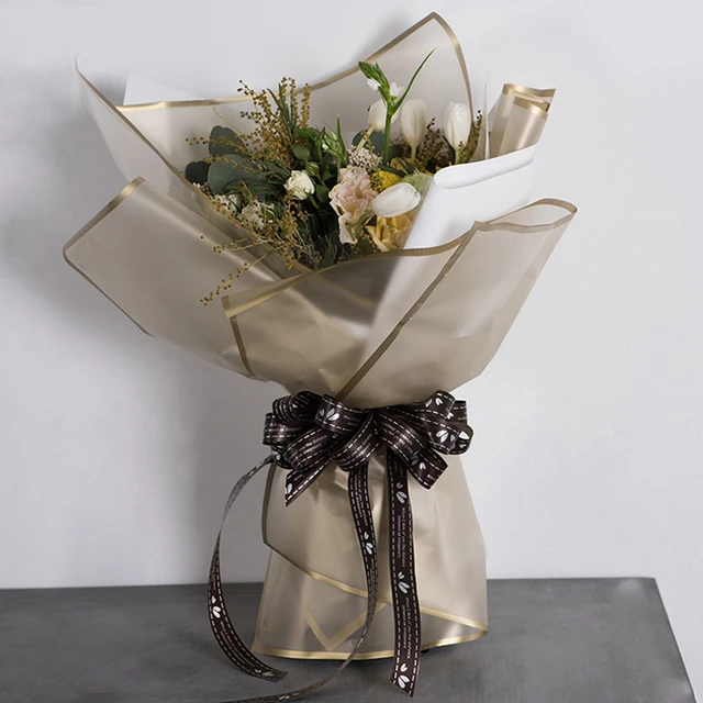 20 hojas de papel negro para envolver Flores, Papel Kraft hecho a mano,  para regalo de fiesta, envoltura de regalo - AliExpress