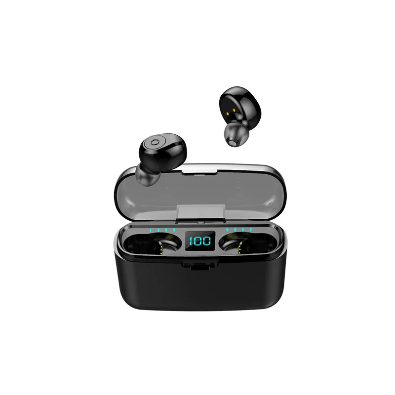 Free shipping touch Wireless bluetooth In ear waterproof movement Portable charging boxLED dual battery display Power on pairing