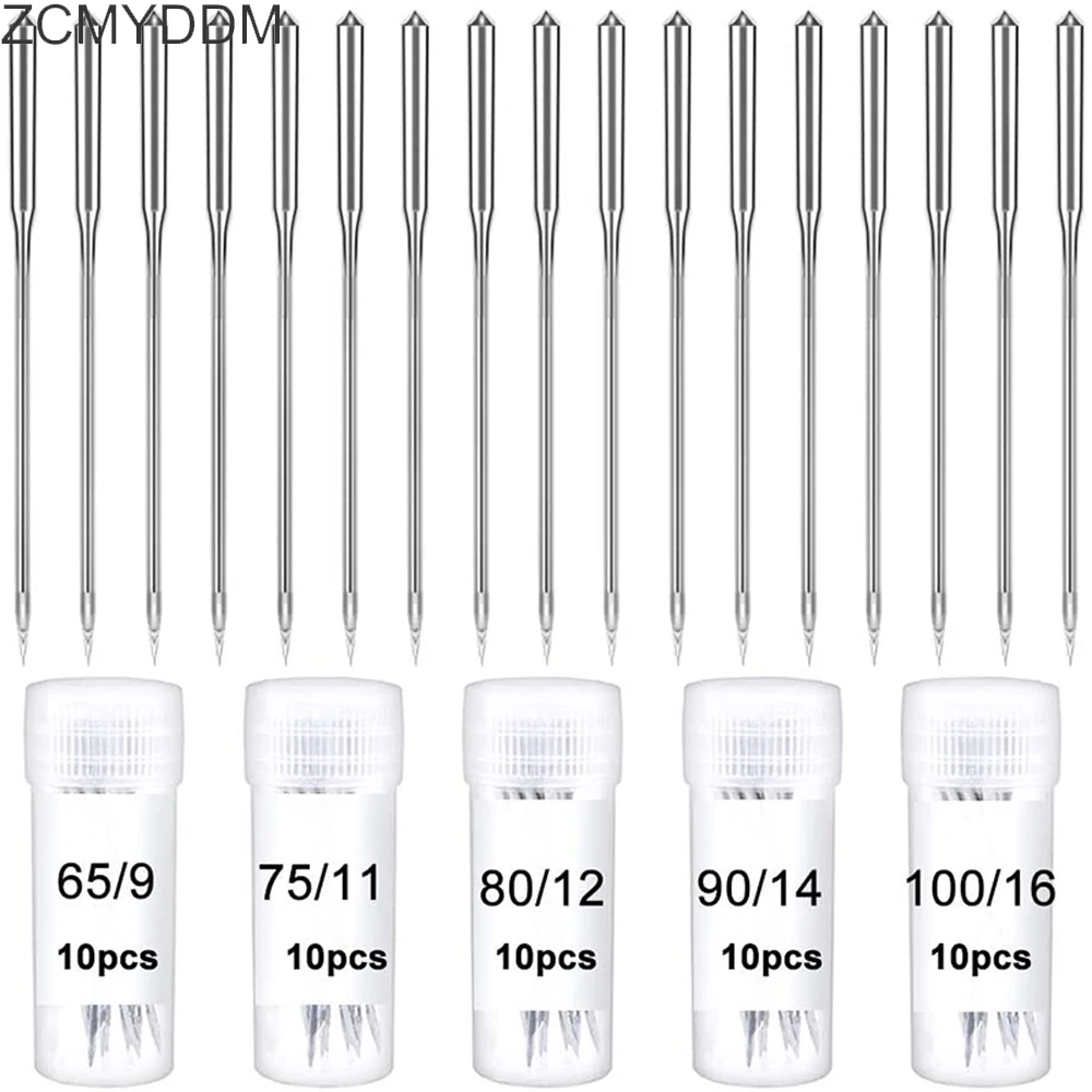 Zcmyddm 1/5pcs Universal Regular Point Sewing Machine Needles 65/9 75/