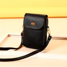 

2021 new Korean fashion minimalist mobile phone bag lightweight trend mini shoulder soft leather handbag cover female crossbody