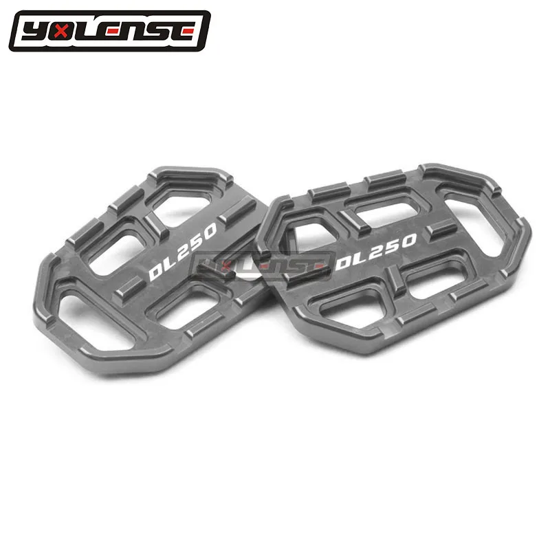 Для Suzuki DL250 V-storm DL 250 Vstrom GW250 GW 250 Мотоцикл с ЧПУ Заготовка MX порода подножки педали отдых подножки - Цвет: DL650 Titanium