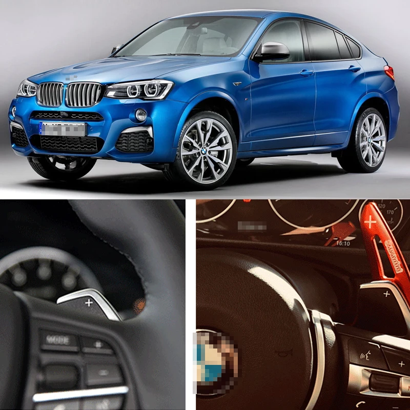 

2pcs Steering Wheel Aluminum Shift Paddle Shifter Extension For BMW X4 13-17 Car-styling