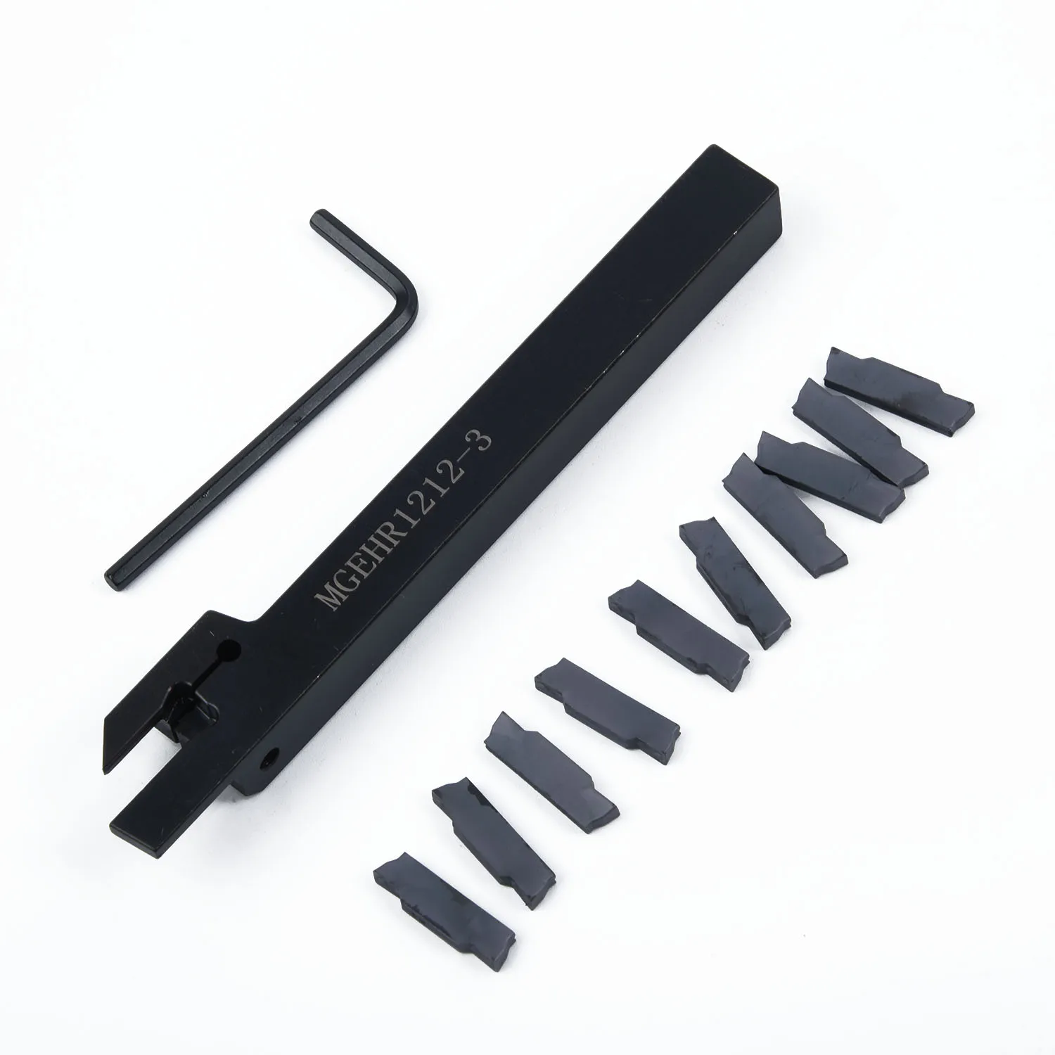 

10x MGMN300 Insert Blades+MGEHR1212-3 Lathe Cut-Off Grooving Parting Tool Holder