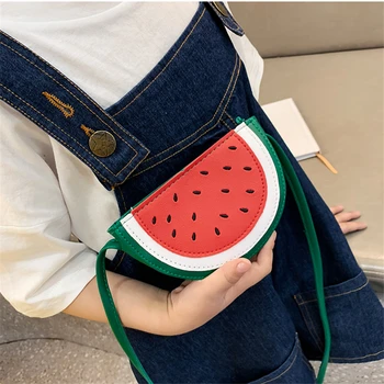 

Women Watermelon Handbag Messenger One-shoulder Bags Cute Fruits Small Square Bag Pochette Femme Portable Beach Crossbody Bag