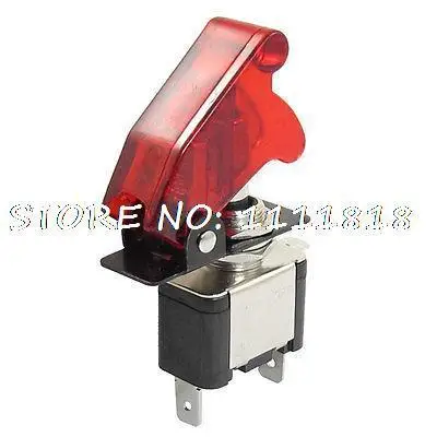 

DC 20A 12V SPST 2 Position ON OFF Toggle Switch w Red Flip Cover
