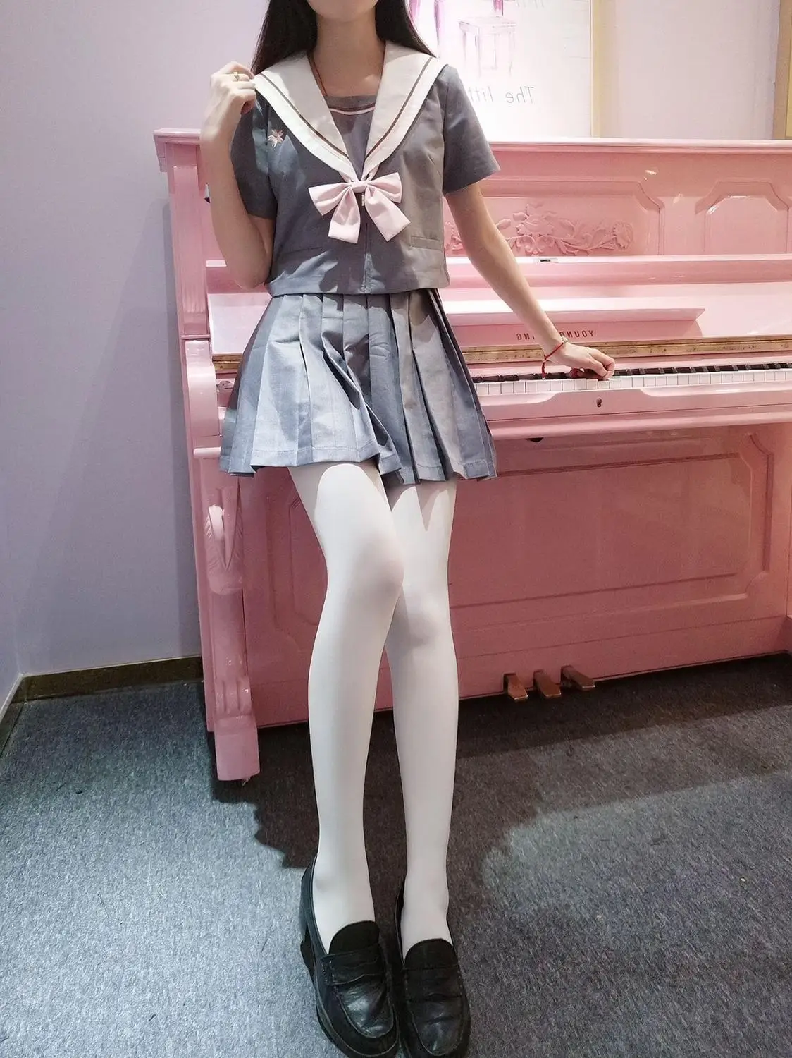 Школьная форма для девочек в японском стиле Sakura embroided весенние женские костюмы униформы для старшей школы