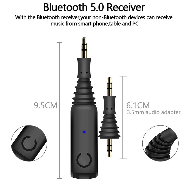 Low Latency Bluetooth 5 0 Multipoint Audio Wireless Adapter Car Kit Car Handsfree Call Speaker Headphone Adapter