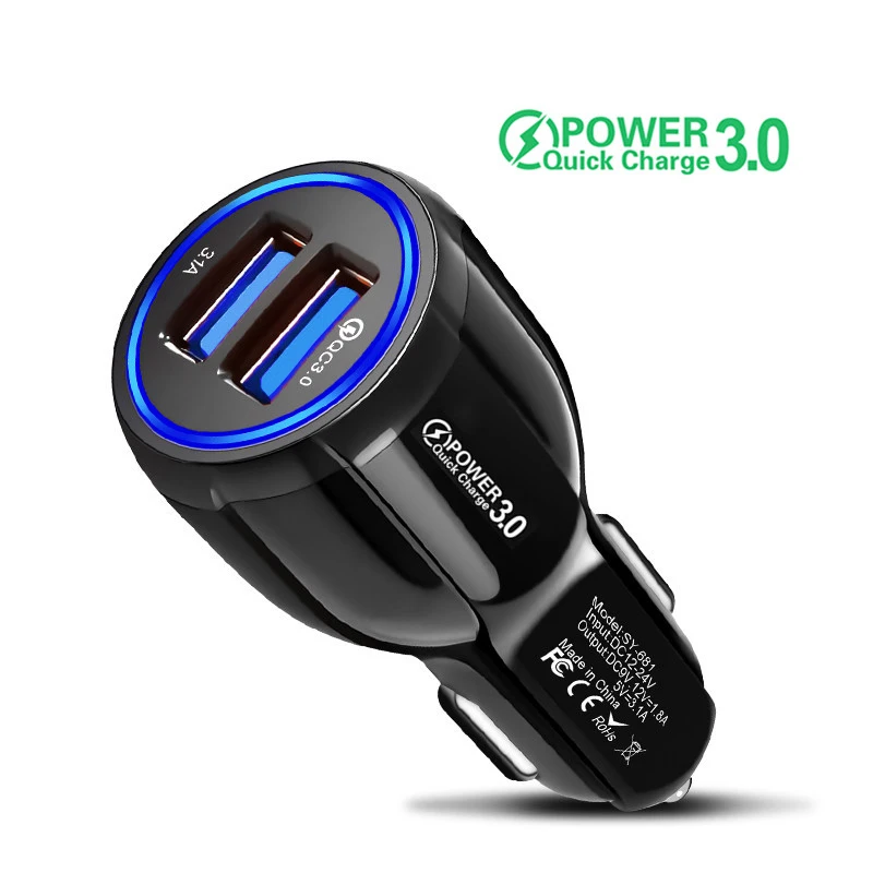Автомобильное зарядное устройство Quick Charge3.0 USB зарядное устройство для Xiao mi Red mi Note 7 mi 9 huawei P20 P30 Pro QC4.0 QC3.0 Быстрая зарядка для мобильных телефонов