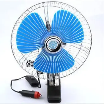 

Summer Electric Car Fan Portable Vehicle Auto Fan Oscillating Cooling Fan Low Noise With Cigarette Lighter Car Charger