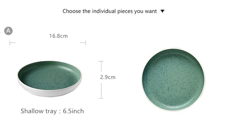 Западная керамика, тарелка, креативная, двойное ухо, глубокая тарелка, индивидуальная тарелка для супа, тарелка для салата, керамическая посуда