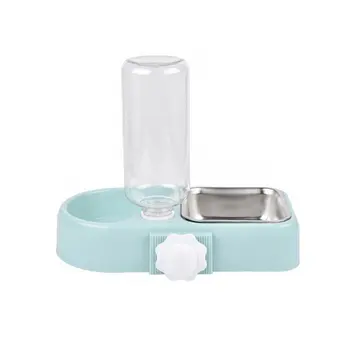 

500ML Pet Dog Cat Automatic Feeder Bowl for Dogs Drinking Water Bottle Kitten Bowls Slow Food Feeding Container