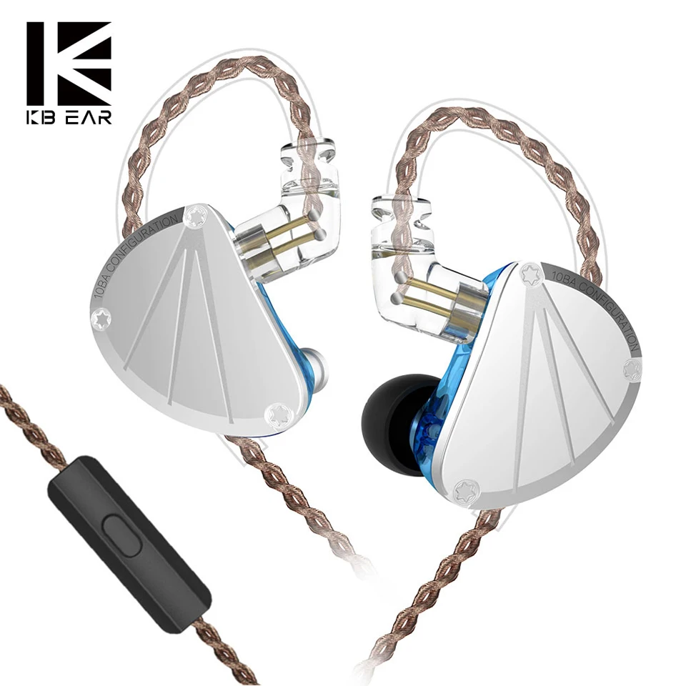 Наушники вкладыши KB10 сбалансированная арматура шумоподавление Hi Fi проводная