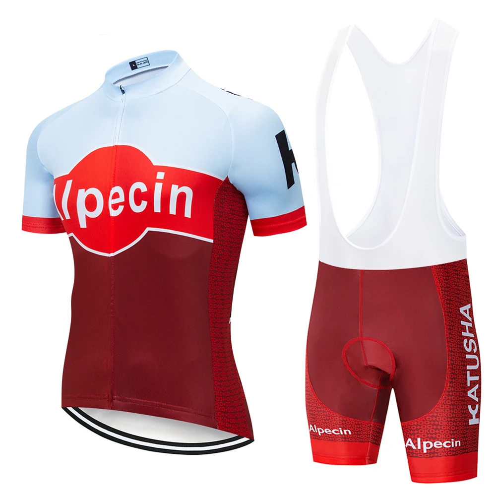 Катюша pro Команда Лето Красный велосипед одежда alpecin короткий рукав комплект одежды Ropa Ciclismo велосипедная одежда спортивный костюм - Цвет: 5
